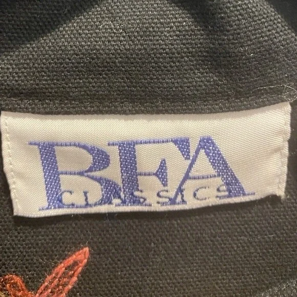 Vintage BFA Club Scene Embroidered Floral Jacket Black Boho Folk Art 90s Style - Picture 5 of 10